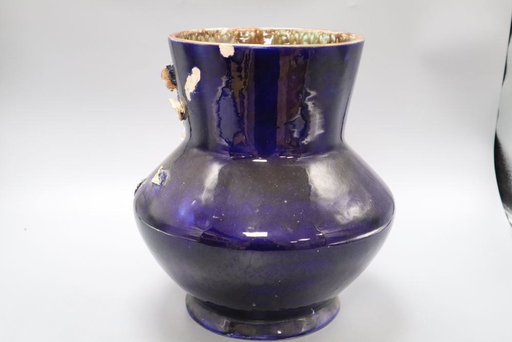 A French faience jardiniere, height 29cm
